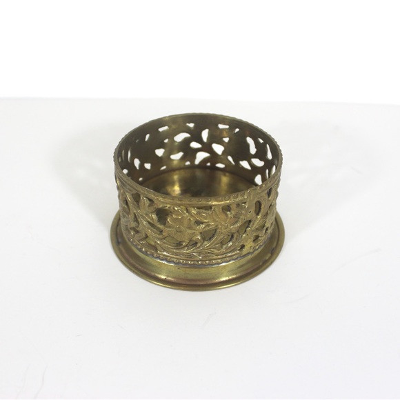 Vintage Brass Wine Coaster, Bottle Holder or Pillar Candle Holder - Picture 4 of 7